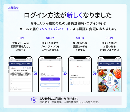 ログイン方法が新しくなりました。